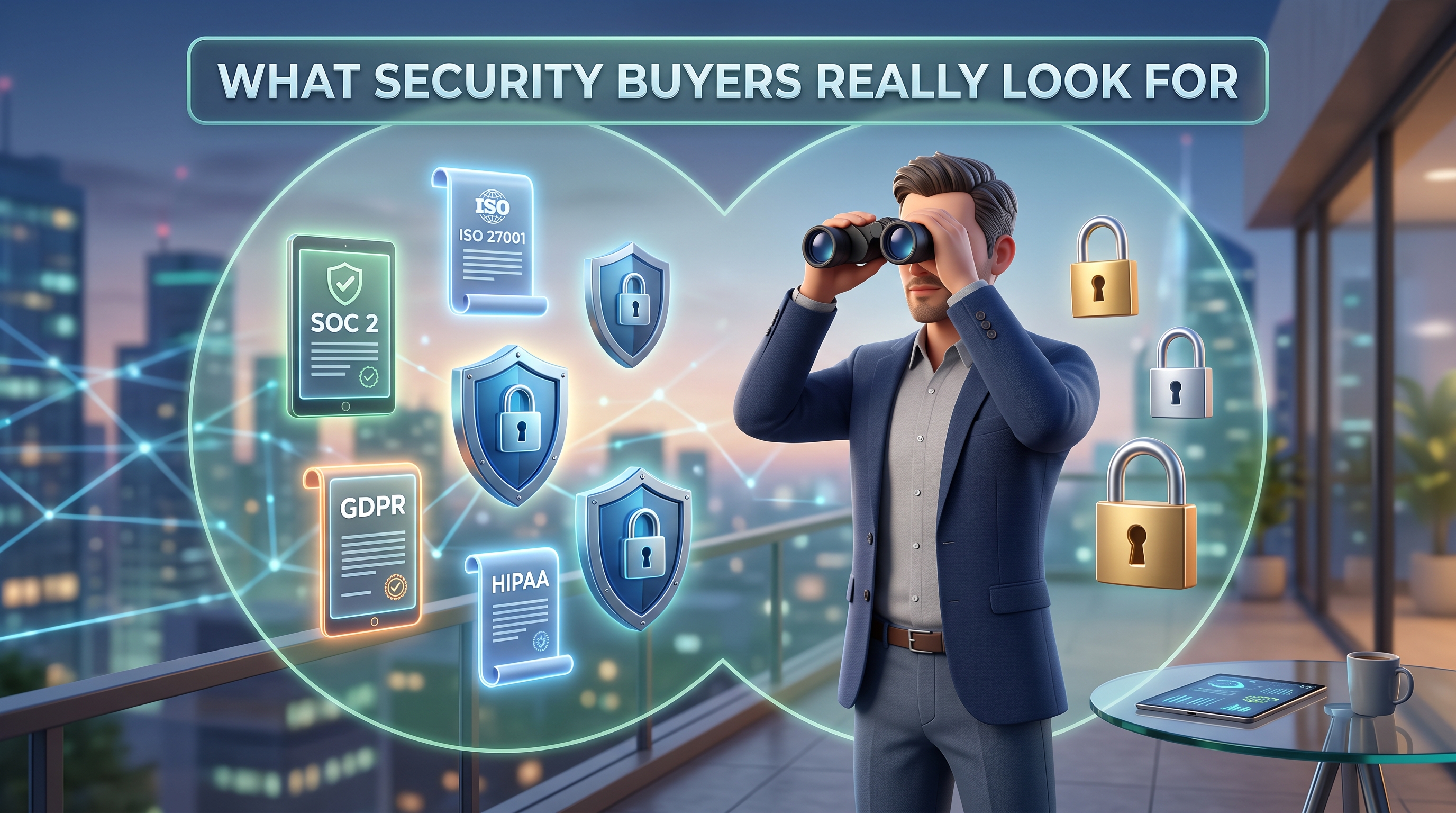 Security buyer review workspace for evaluating questionnaire responses